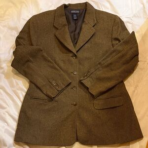 95- Lands' End Women's Brown Herringbone Blazer